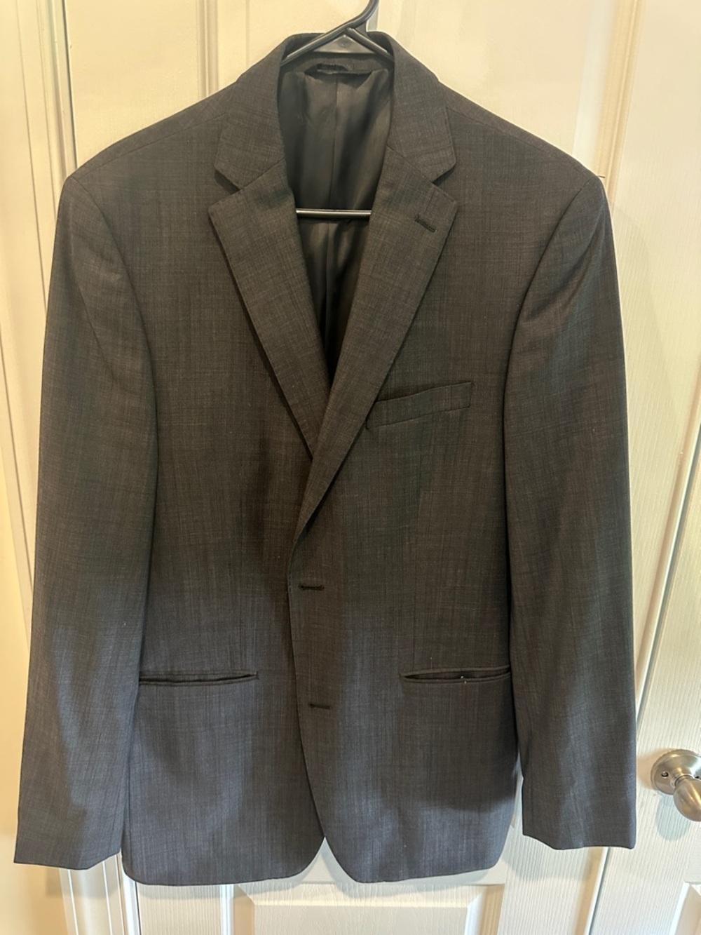 Marc Anthony Dark Charcoal Two-Button Suit Jacket